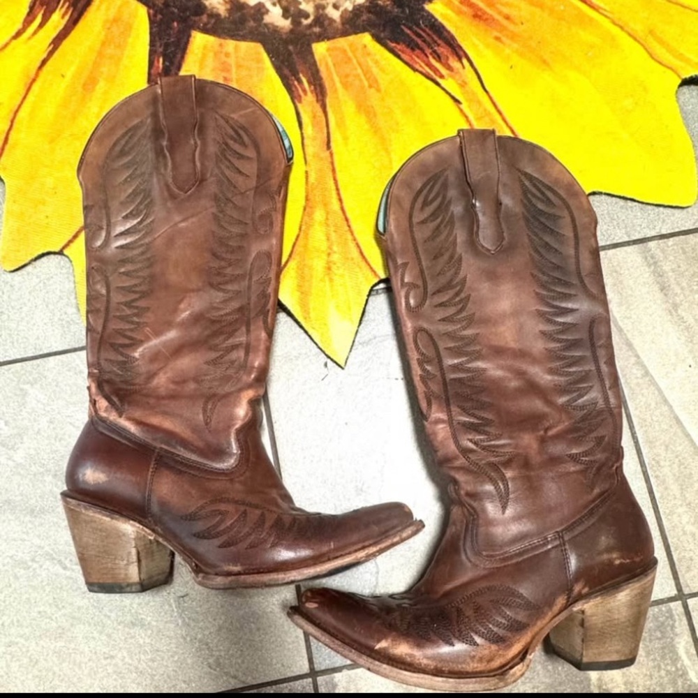 Corral Brown Western Heeled Boots